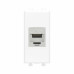 Компьютерная розетка RJ-45 без шторки модульная, кат.6А экранированная, Avanti, белое облако, 1 модуль Компьютерная розетка RJ-45 без шторки модульная, кат.6А экранированная, Avanti, белое облако, 1 модуль