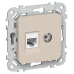 FLITE Розетка 2-местная RJ45/TV категория 5Е UTP РКТВ5е-2-0-ФлЛ льняной IEK FLITE Розетка 2-местная RJ45/TV категория 5Е UTP РКТВ5е-2-0-ФлЛ льняной IEK