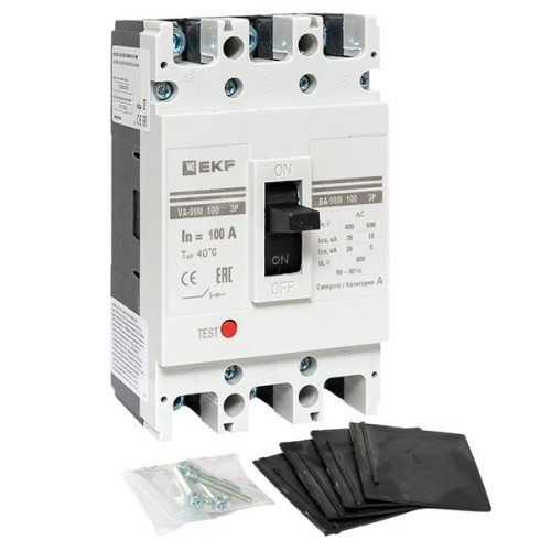 ВА-99М 100/100А 3P 10In 35кА с термомагнитным расцепителем EKF ВА-99М 100/100А 3P 10In 35кА с термомагнитным расцепителем EKF