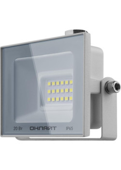 Прожектор светодиодный 90 133 OFL-20-6K-WH-IP65-LED 20Вт 6000К IP65 1600лм бел. ОНЛАЙТ 90133