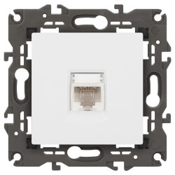 Розетка компьютерная 1-м Elegance 14-3107-01 RJ45 IP20 механизм бел. Эра Б0034302