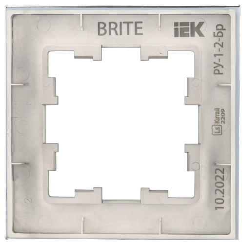 BRITE Рамка 1-местная РУ-1-2-Бр стекло маренго матовый IEK