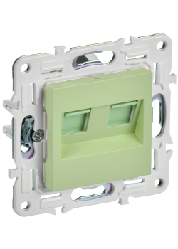 SKANDY Розетка компьютерная двойная RJ45 кат.5E SK-K03G мятный IEK