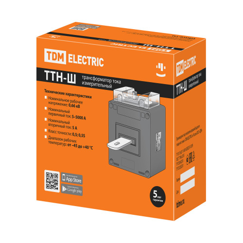 Трансформатор тока измерительный с шиной ТТН-Ш 800/5- 5VA/0,5-Р TDM