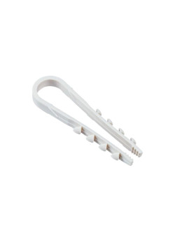 Дюбель-хомут PCD-R 11-18-55-100WH для круглого кабеля PA6.6 бел. (уп.100шт) JazzWay 5054806