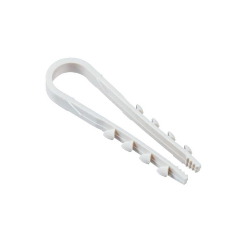 Дюбель-хомут PCD-R 19-25-65-100WH для круглого кабеля PA6.6 бел. (уп.100шт) JazzWay 5054820