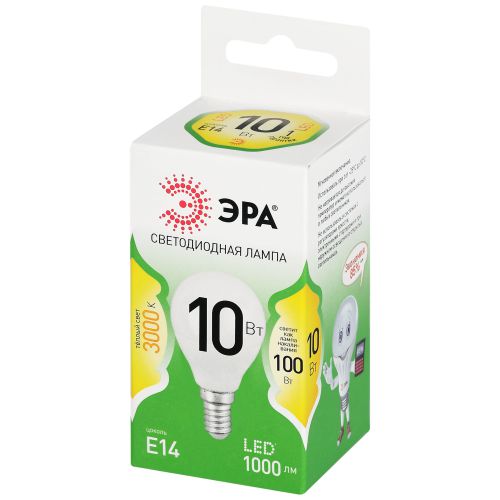 Лампа светодиодная GREEN LINE P45-10W-830-E14 GL 10Вт шар 3000К свет тепл. E14 Эра Б0067065 Лампа светодиодная GREEN LINE P45-10W-830-E14 GL 10Вт шар 3000К свет тепл. E14 Эра Б0067065