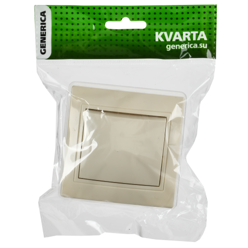 KVARTA Выключатель 1-клавишный 10А IP44 ВС10-1-0-ККм-44 кремовый GENERICA KVARTA Выключатель 1-клавишный 10А IP44 ВС10-1-0-ККм-44 кремовый GENERICA
