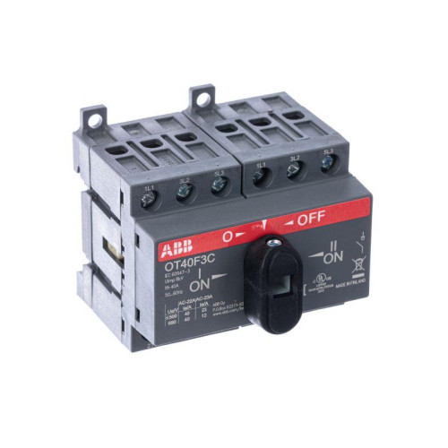 Рубильник реверсивный OT40F3C 40А (23А AC23) ABB 1SCA104913R1001 Рубильник реверсивный OT40F3C 40А (23А AC23) ABB 1SCA104913R1001