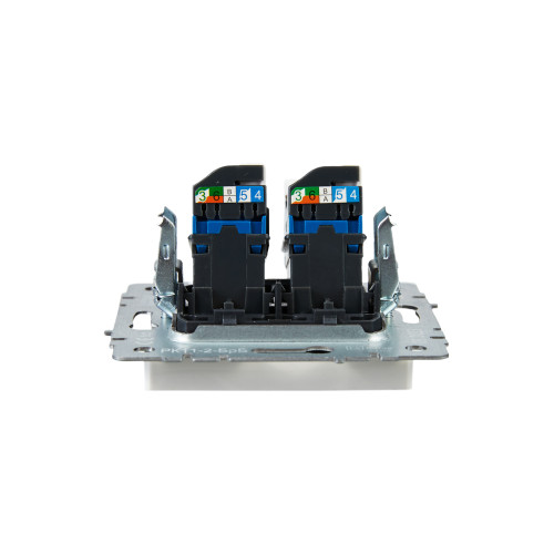 BRITE Розетка компьютерная двойная RJ45 кат.6 РК11-2-БрБ белый IEK
