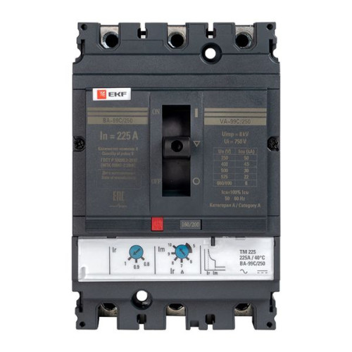 ВА-99C 250/225А 3P 45кА с термомагнитным расцепителем EKF ВА-99C 250/225А 3P 45кА с термомагнитным расцепителем EKF