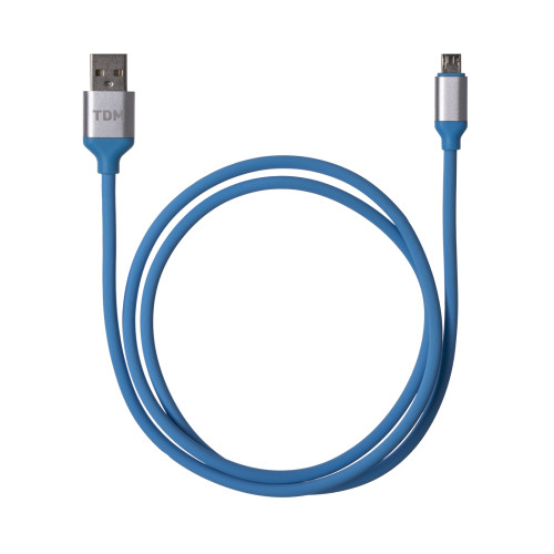 Дата-кабель, ДК 16, USB - micro USB, 1 м, силиконовая оплетка, голубой, TDM Дата-кабель, ДК 16, USB - micro USB, 1 м, силиконовая оплетка, голубой, TDM