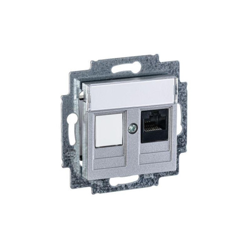 Розетка компьютерная Levit RJ45 кат.5E с заглушкой серебр. ABB 2CHH295117A6070 Розетка компьютерная Levit RJ45 кат.5E с заглушкой серебр. ABB 2CHH295117A6070