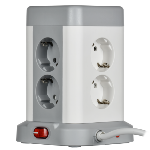 Удлинитель У08K 8 мест 2P+PE 1,5м 3х1,0мм2 16А/250В USB A+C 20Вт серый DOMINIC IEK Удлинитель У08K 8 мест 2P+PE 1,5м 3х1,0мм2 16А/250В USB A+C 20Вт серый DOMINIC IEK