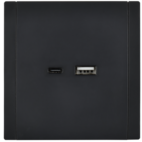 FORTE&PIANO Розетка USB A+C 18Вт FP151 черный IEK FORTE&PIANO Розетка USB A+C 18Вт FP151 черный IEK