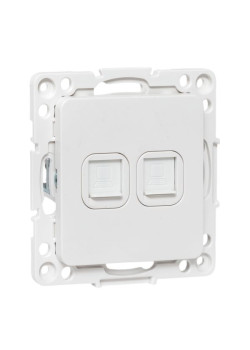 Стокгольм Механизм розетки RJ-45 2-местной белый EKF
