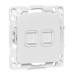 Стокгольм Механизм розетки RJ-45 2-местной белый EKF Стокгольм Механизм розетки RJ-45 2-местной белый EKF