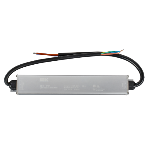Драйвер LED ИПСН-PRO 60Вт 24В блок - шнуры IP67 IEK Драйвер LED ИПСН-PRO 60Вт 24В блок - шнуры IP67 IEK