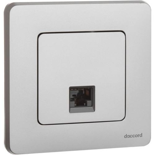 INSPIRIA Розетка компьютерная RJ45 категория 5Е UTP алюминий