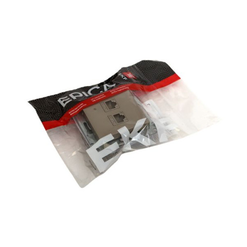 Механизм роз., RJ45 - 2шт, (cat5), шамп., Эпика EKF Механизм роз., RJ45 - 2шт, (cat5), шамп., Эпика EKF