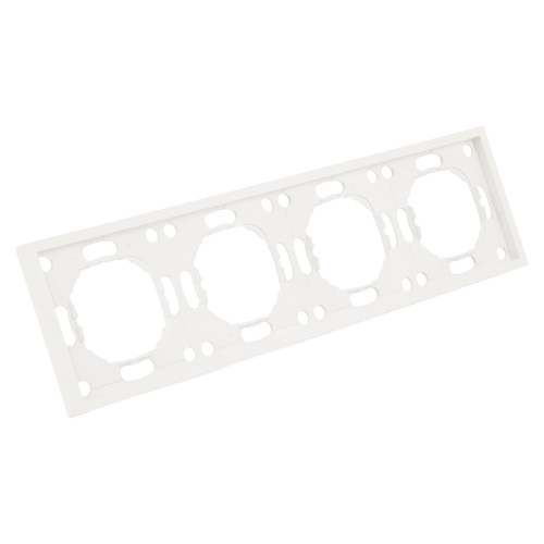 Рамка STEKKER, PFR00-5004-01 4-местная, серия Эмили, белый фарфор, soft touch Рамка STEKKER, PFR00-5004-01 4-местная, серия Эмили, белый фарфор, soft touch
