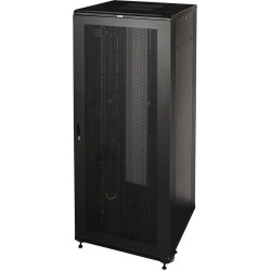 Шкаф серверный Lanmaster Business (TWT-CBB-42U-8X12-P1) напольный 42U 800x1200мм пер.дв.перфор. задн.дв.перфор. 2 бок.пан. 800кг черный IP20