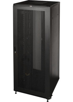 Шкаф серверный Lanmaster Business (TWT-CBB-42U-8X12-P1) напольный 42U 800x1200мм пер.дв.перфор. задн.дв.перфор. 2 бок.пан. 800кг черный IP20