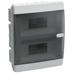 UNION Compact Корпус пластиковый ЩРВ-П-18 IP41 черная прозрачная дверь IEK