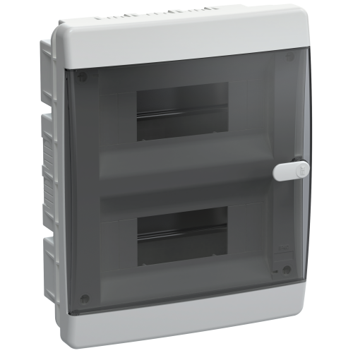 UNION Compact Корпус пластиковый ЩРВ-П-18 IP41 черная прозрачная дверь IEK