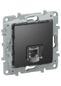 IEKETIKA Розетка компьютерная RJ45 категория 6 UTP 6726531 антрацит IEK