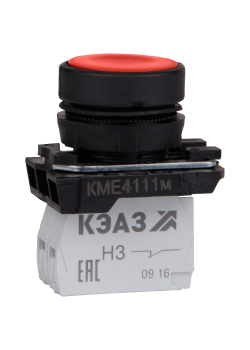 Кнопка КМЕ4111м-красный-1но+1нз-цилиндр-IP40-КЭАЗ