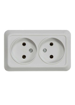 Розетка 2-м ОП Bolleto 7102 16А IP20 бел. ASD / IN HOME 4680005959822