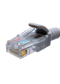 Патч-корд U/UTP кат.5E 4х2х26AWG (7х0.16мм) Cu LSZH сер. 1м SUPRLAN 10-0142