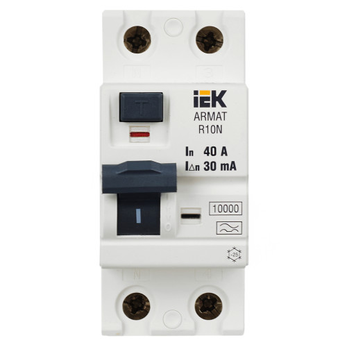 ARMAT Выключатель дифференциального тока R10N 2P 40А 30мА тип A IEK