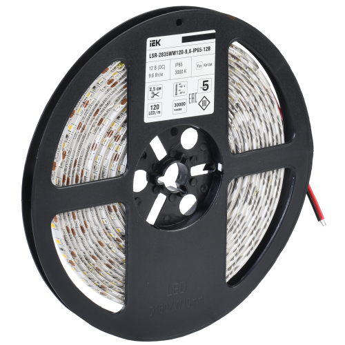 Лента светодиодная 5м LSR-2835W120-9,6-IP65-12В IEK