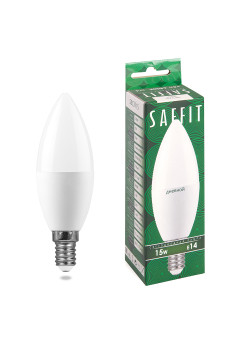 Лампа светодиодная SAFFIT SBC3715 Свеча E14 15W 230V 6400K