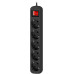 Сетевой удлинитель Defender G530 3м (5 розеток) черный (коробка)