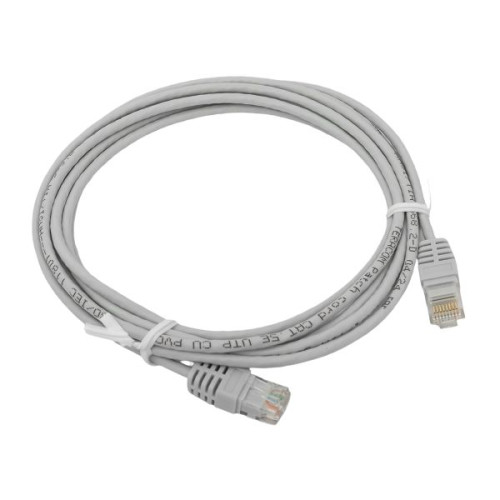 Патч-корд TERACOM Cat.5E (1Гбит/с) неэкран. UTP PVC серый (3м)