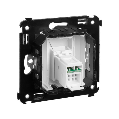 Компьютерная розетка RJ-45 в стену, кат.5e одинарная, Avanti, белоеоблако Компьютерная розетка RJ-45 в стену, кат.5e одинарная, Avanti, белоеоблако