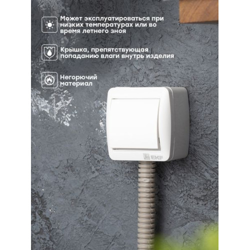 Владивосток Выключатель 1-кл. 10А IP54 EKF Владивосток Выключатель 1-кл. 10А IP54 EKF