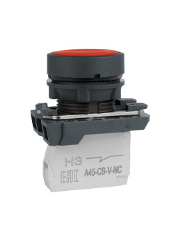 Кнопка OptiSignal D22 C5-P-401 красная пластик 1НЗ XB5AA42