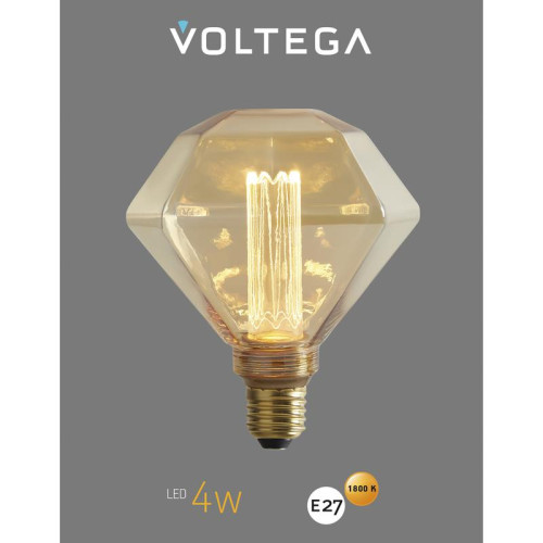 Лампа светодиодная филаментная Loft 271 D125LE 4Вт 1800К E27 Voltega 8562