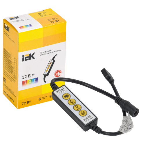 Контроллер без ПДУ К RGB 3 канала 12В 2А 72Вт IEK
