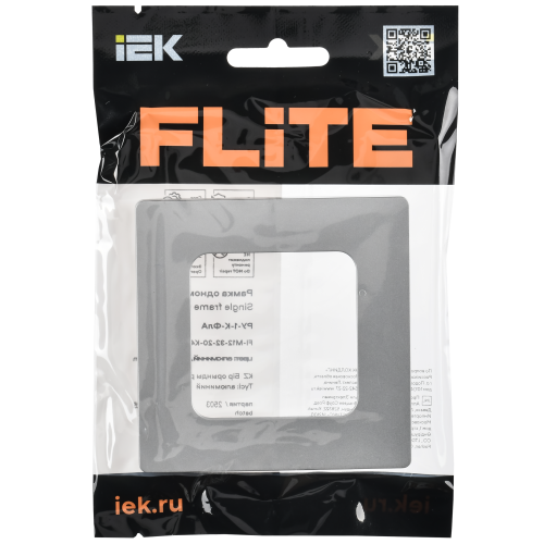 FLITE Рамка 1-местная РУ-1-К-ФлА алюминий IEK FLITE Рамка 1-местная РУ-1-К-ФлА алюминий IEK