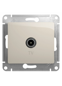 GLOSSA TV РОЗЕТКА оконечная 1дБ, механизм, МОЛОЧНЫЙ