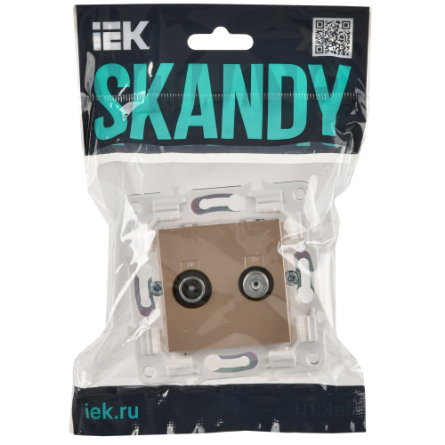 SKANDY Розетка двойная TV+SAT SK-A13Sa песочный IEK