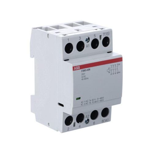 Контактор ESB63-40N-06 модульный (63А АС-1 4НО) катушка 230В AC/DC ABB 1SAE351111R0640 Контактор ESB63-40N-06 модульный (63А АС-1 4НО) катушка 230В AC/DC ABB 1SAE351111R0640