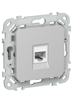 FLITE Розетка компьютерная RJ45 категория 6 UTP РК6-1-0-ФлА алюминий IEK
