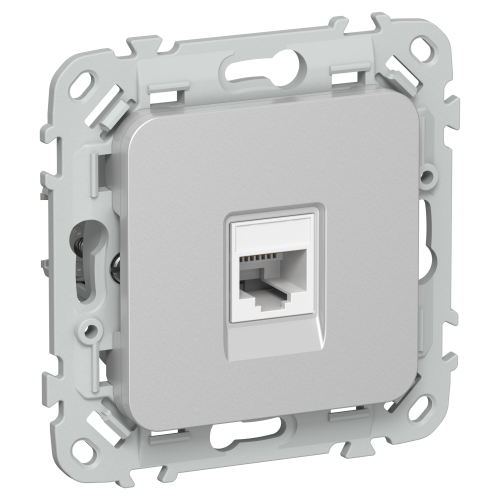 FLITE Розетка компьютерная RJ45 категория 6 UTP РК6-1-0-ФлА алюминий IEK