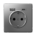 ARTGALLERY РОЗЕТКА 16А с 2 USB A+C, 5В/2,4А/3,0А, 2х5В/1,5А, механизм, СТАЛЬ ARTGALLERY РОЗЕТКА 16А с 2 USB A+C, 5В/2,4А/3,0А, 2х5В/1,5А, механизм, СТАЛЬ